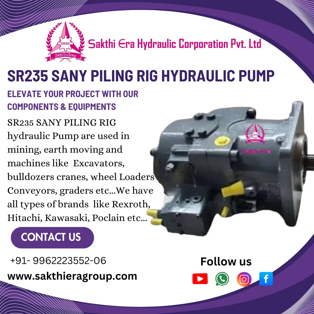SR235 SANY PILING RIG MODEL HYDRAULIC PUMP